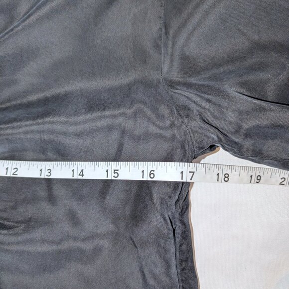 NWT Madewell | Cupro & Viscose Brushed Ruched-Front Top Long Sleeve Blouse | 2 - Picture 10 of 11